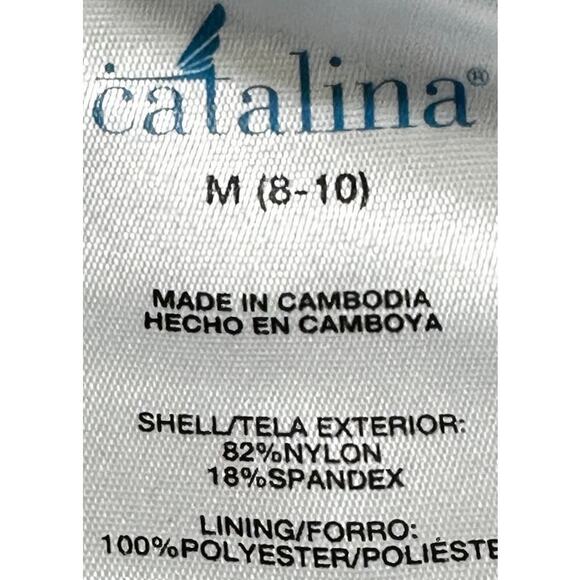 Catalina Womens One Piece Swimsuit Size M Blue One Piece Nylon Blend Colorful - Picture 4 of 4